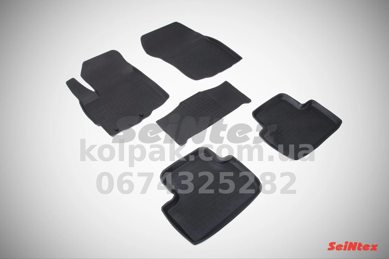 Floor mats for Mitsubishi ASX 2010-/Peugeot 4008/Citroen C4 Aircross 2012-, Rubber, 5 pcs, Seintex, 82186 Floor mats for Mitsubishi ASX 2010-/Peugeot 4008/Citroen C4 Aircross 2012-, Rubber, 5 pcs, Seintex, 82186 β photo 1