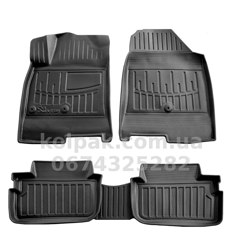 Floor mats for Hyundai Ioniq electric 2019-2022 with raised edges, polyurethane 5 pcs Stingray 5009375 Floor mats for Hyundai Ioniq electric 2019-2022 with raised edges, polyurethane 5 pcs Stingray 5009375 β photo 1
