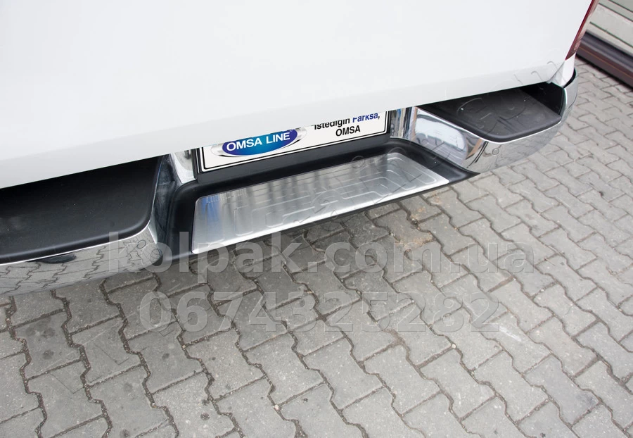 Chrome rear bumper protector Volkswagen Amarok 2010-, OmsaLine, 7535093T Chrome rear bumper protector Volkswagen Amarok 2010-, OmsaLine, 7535093T β photo 1