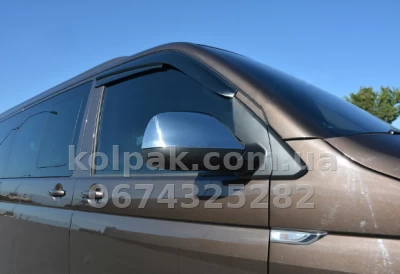 Chrome mirror covers (2 pcs) Volkswagen T6 2015-/Amarok 2010-/Audi Q7 2005-2015, Carmos, 6454811 — photo 3