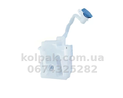Бачок омивача Seat Altea 2004-2013/Leon 2005-2012/Toledo 2005-2009/Skoda Octavia A5 2005-2012/Superb, 2 отвори для насоса, отвір під датчик-насос, із кришкою, із горловиною, AVTM, 186407101