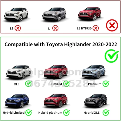 Поперечки на рейлінги Toyota Highlander XU70 2020–2025 HAVOC — фото 7