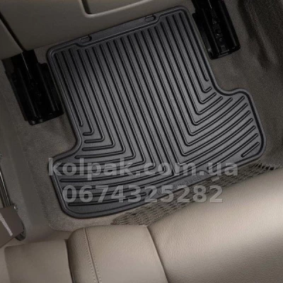 Килимки в салон Mercedes-Benz E-Class C207 2009-2015, Cabrio, задні, чорні, Weathertech W166 — фото 2