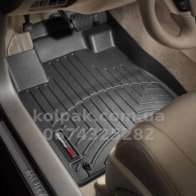 Килимки в салон Nissan Murano 2008-, з бортиком, передні, чорні, Weathertech 441541 — фото 2
