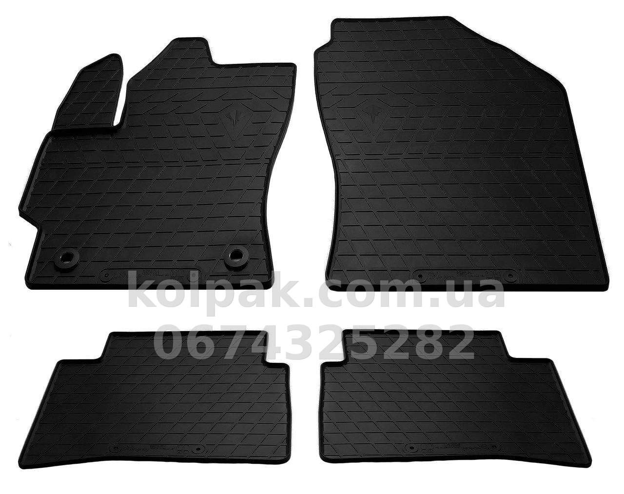 Floor mats for Toyota Corolla 2018-, with plastic clips TL, 4 pcs, Stingray, 1022444 Floor mats for Toyota Corolla 2018-, with plastic clips TL, 4 pcs, Stingray, 1022444 β photo 1