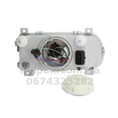 Передня ліва фара Skoda Felica 1994-2012/1997, H4, електричне регулювання, Depo, 665-1102L-LD-EM — фото 2
