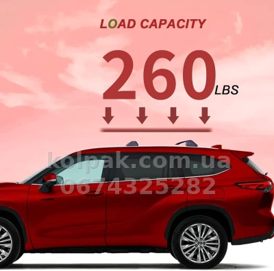 Поперечки на рейлінги Toyota Highlander XU70 2020–2025 HAVOC — фото 8