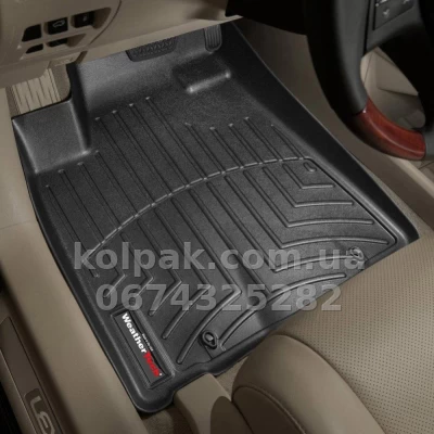 Килимки в салон Lexus RX 2009-2013, з бортиком, передні, чорні, Weathertech 442291 — фото 2