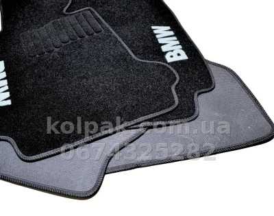Ворсові килимки в салон BMW 5-Series E60 2003-2010, чорні, 5 шт., AVTM BLCCR1045 — фото 5