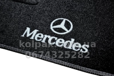 Ворсові килимки в салон Mercedes-Benz E-Class W211/CLS-Class C219 2002-2009, задній привід, чорні, 5 шт., AVTM BLCCR1343 — фото 6