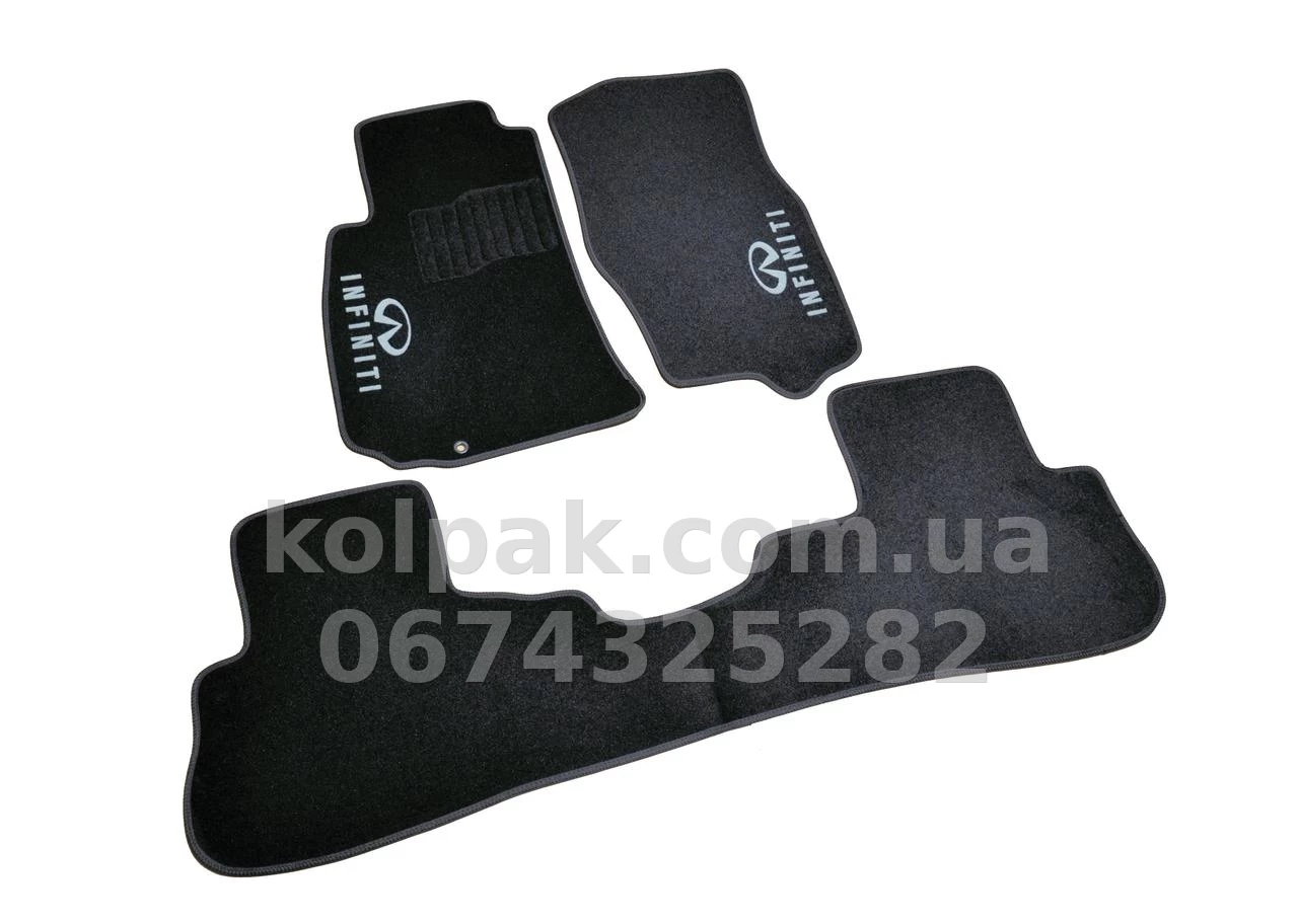 Carpet floor mats for Infiniti FX35/45 2003-2008, black, 3 pcs, AVTM BLCCR1244 Carpet floor mats for Infiniti FX35/45 2003-2008, black, 3 pcs, AVTM BLCCR1244 β photo 1