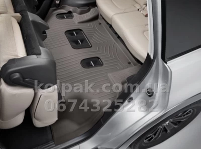 Floor mats for Infiniti QX80 2019- third row, one-piece rear bench seat, cocoa Weathertech 479562 — photo 2