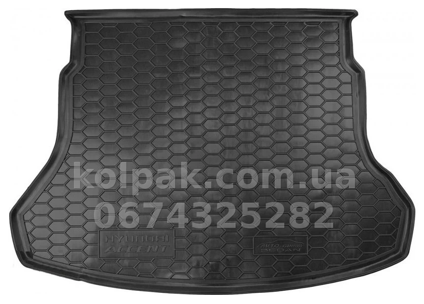 Поліуретановий килимок у багажник Hyundai Accent SD 2011-, 111630 Avto-Gumm Поліуретановий килимок у багажник Hyundai Accent SD 2011-, 111630 Avto-Gumm — фото 1