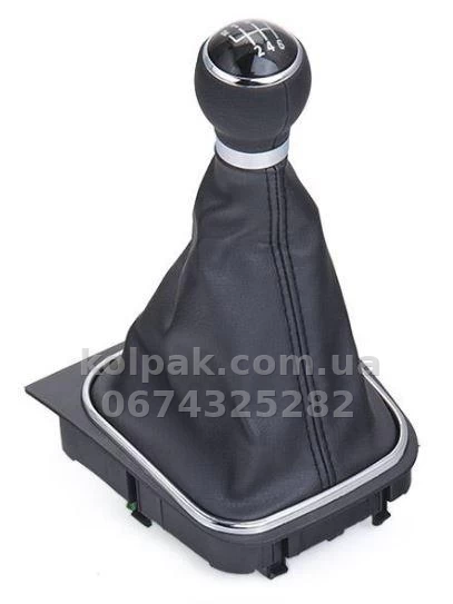 Чохол важеля КПП Volkswagen Golf 5 2003-2008/Golf 6 2008-2012/Jetta 2005-2011, + ручка 6 передач КПП, AVTM, 110767402 Чохол важеля КПП Volkswagen Golf 5 2003-2008/Golf 6 2008-2012/Jetta 2005-2011, + ручка 6 передач КПП, AVTM, 110767402 — фото 1