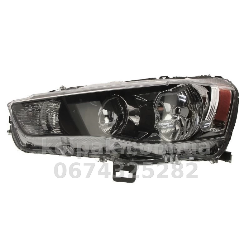 Передня ліва фара Mitsubishi Outlander XL 2010-2012, HB4/HB3, електричне регулювання, чорна, Depo, 214-1198L-LDEM2 Передня ліва фара Mitsubishi Outlander XL 2010-2012, HB4/HB3, електричне регулювання, чорна, Depo, 214-1198L-LDEM2 — фото 1