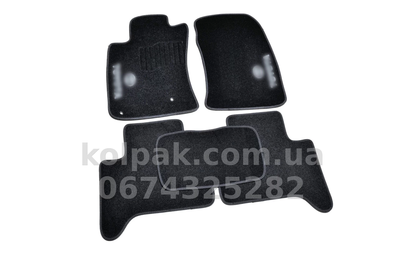 Ворсові килимки в салон Toyota Land Cruiser Prado 120 2003-2009, чорні, 5 шт., AVTM GRCR163612 Ворсові килимки в салон Toyota Land Cruiser Prado 120 2003-2009, чорні, 5 шт., AVTM GRCR163612 — фото 1