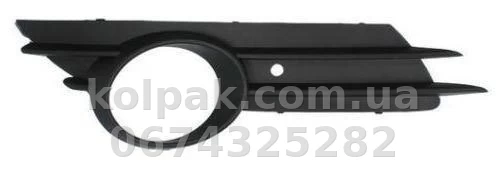 Right bumper grille Opel Corsa D 2007-2011, with fog light opening, AVTM, 1400867, 5213 994 Right bumper grille Opel Corsa D 2007-2011, with fog light opening, AVTM, 1400867, 5213 994 β photo 1
