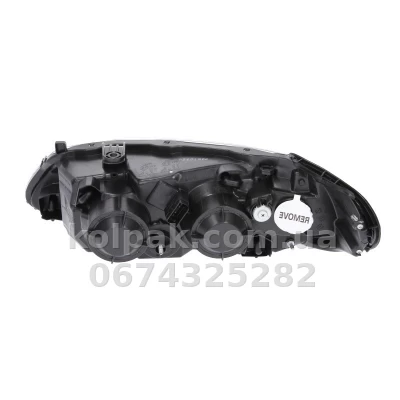 Front right headlight Nissan Almera N16 2002-, H7/H7, electric adjustment, black frame, Depo, 215-1196R-LDEM2 — photo 2