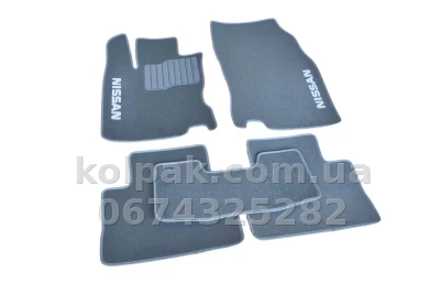 Ворсові килимки в салон Nissan Qashqai 2014-, сірі, 5 шт., AVTM GRCR1425 Ворсові килимки в салон Nissan Qashqai 2014-, сірі, 5 шт., AVTM GRCR1425