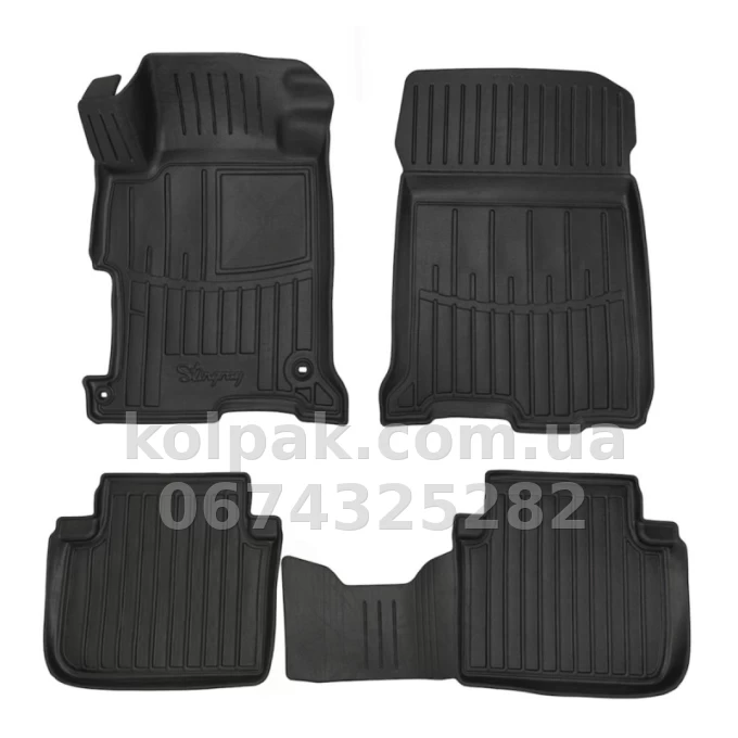 Polyurethane mats in interior Honda Accord 9 2012-2017 with raised edges, 4 pcs Stingray 5008174 Polyurethane mats in interior Honda Accord 9 2012-2017 with raised edges, 4 pcs Stingray 5008174 β photo 1