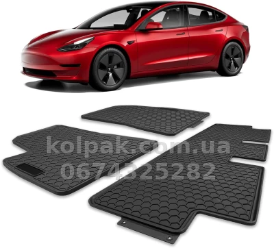 Оригінальні килимки Tesla Model 3 2017–2024 HAVOC — фото 2