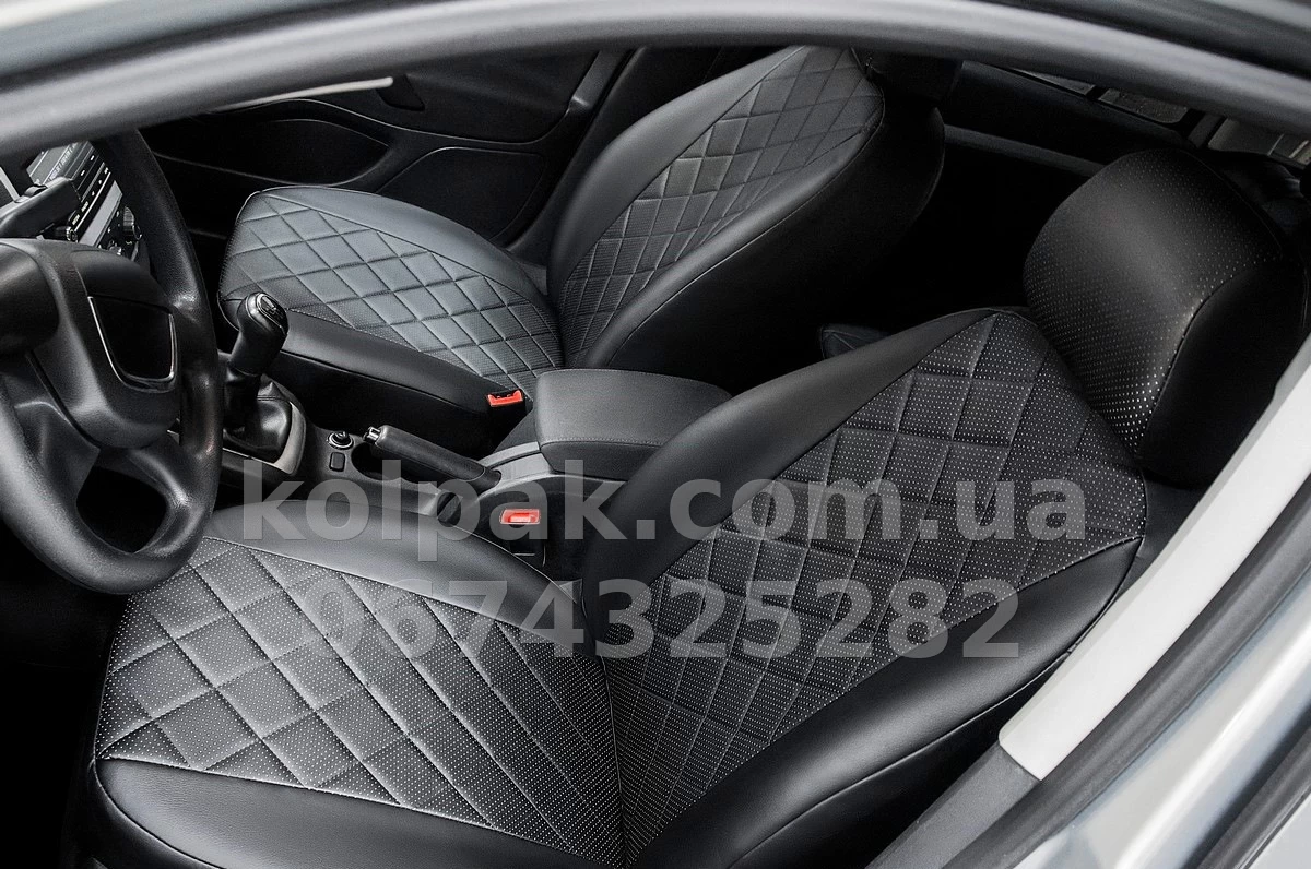Seat covers Mazda CX-5 2 2017-, synthetic leather, diamond, black Seintex 89005 Seat covers Mazda CX-5 2 2017-, synthetic leather, diamond, black Seintex 89005 β photo 1