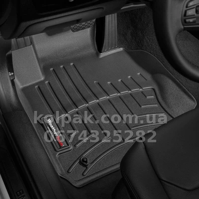 Floor mats for BMW 3-Series F30 2013-, AWD, with raised edges, front, black, Weathertech 444541 — photo 2