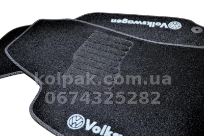 Ворсові килимки в салон Volkswagen Passat B5/B5+ 1996-2005, чорні, 5 шт., AVTM BLCCR1669 — фото 4