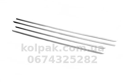 Chrome door moulding covers (4 pcs, stainless steel) Dacia Lodgy 2013-, OmsaLine, 2006131 — photo 3