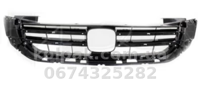 Решітка радіатора Honda Accord 9 2013-2015, зовнішня, чорний глянець, без молдинга, AVTM, 183029996