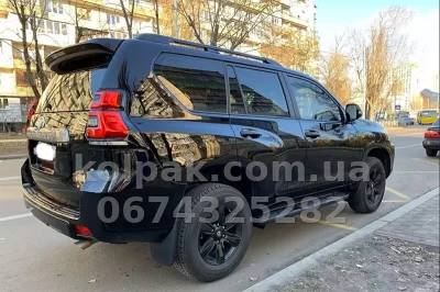Рейлінги HAVOC Toyota Land Cruiser Prado 150 2018–2022, чорні Рейлінги HAVOC Toyota Land Cruiser Prado 150 2018–2022, чорні — фото 2