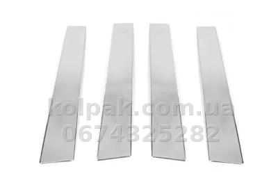 Chrome door pillar trims (4 pcs) Ford Focus 2005-2011, Carmos, 6459377 Chrome door pillar trims (4 pcs) Ford Focus 2005-2011, Carmos, 6459377 β photo 2