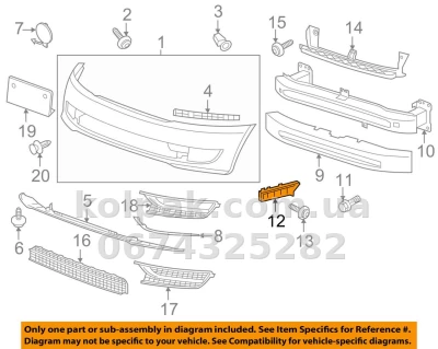 Lewy wspornik mocowania przedniego zderzaka Volkswagen Passat B7 2010-2015, USA, przy błotniku, AVTM, 561807183A, 187439931 Lewy wspornik mocowania przedniego zderzaka Volkswagen Passat B7 2010-2015, USA, przy błotniku, AVTM, 561807183A, 187439931 — zdjęcie 2