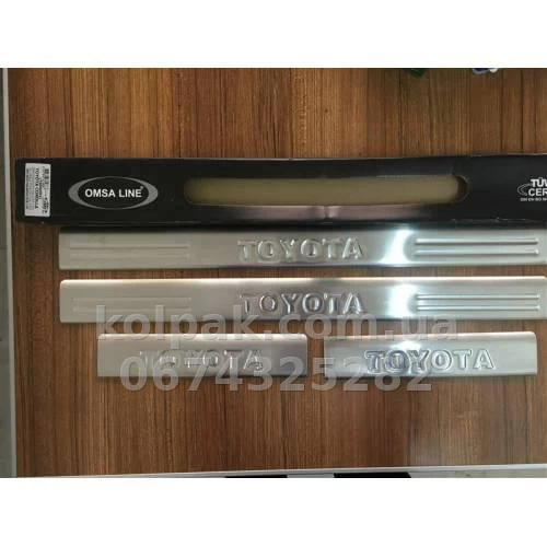 Chrome door sill trims (4 pcs) Toyota Rav4 2006-2012, OmsaLine, 7005091 Chrome door sill trims (4 pcs) Toyota Rav4 2006-2012, OmsaLine, 7005091 β photo 1