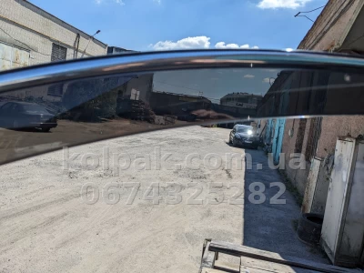 Window wind deflectors for with chrome finish adhesive-fit Volkswagen Touran 2003–2015 HAVOC — photo 10