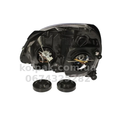 Front right headlight Renault Clio 2 2001-2005, H7/H1, electric adjustment, type Hella, Depo, 551-1138R-LD-EM — photo 2