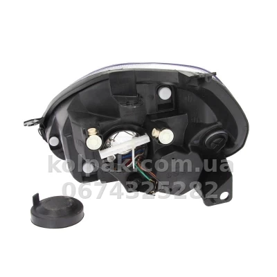 Front right headlight Fiat Grande Punto 2005-2010/2008, H4, electric adjustment, with motor, chrome-plated frame, Depo, 661-1147R-LD-EM Front right headlight Fiat Grande Punto 2005-2010/2008, H4, electric adjustment, with motor, chrome-plated frame, Depo, 661-1147R-LD-EM β photo 2