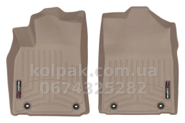 Floor mats for Lexus ES 2016-2018, with raised edges, front, beige, Weathertech 4514591 Floor mats for Lexus ES 2016-2018, with raised edges, front, beige, Weathertech 4514591 β photo 1