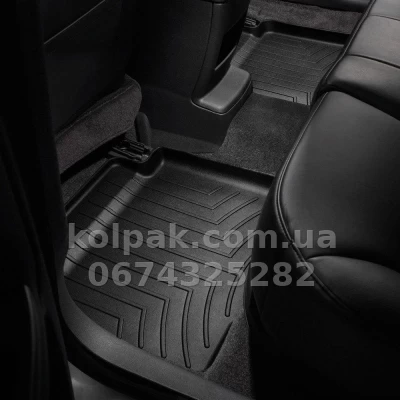 Килимки в салон Lexus LS460 2012-, Long, з бортиком, задні, чорні, Weathertech 445143 — фото 2