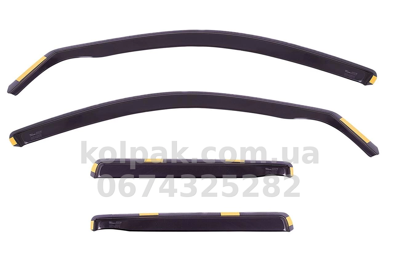 In-channel window wind deflectors for Volkswagen Golf 4 1997-2004 5D 4 pcs 31132 Heko In-channel window wind deflectors for Volkswagen Golf 4 1997-2004 5D 4 pcs 31132 Heko β photo 1