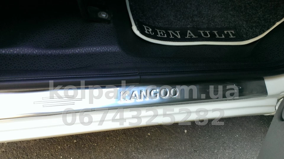 Chrome door sill trims (2 pcs) Renault Kangoo 1998-2007, Carmos, 6450182 Chrome door sill trims (2 pcs) Renault Kangoo 1998-2007, Carmos, 6450182 β photo 1
