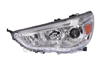 Передня ліва фара Mitsubishi ASX 2010-, H7/HB3, механічне регулювання, хромована рамка, Depo, 214-1199L-LD-EM