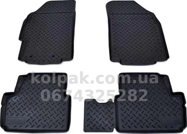 Polyurethane floor mats for Chevrolet Spark 2011-/Ravon R2 2016-, Norplast, NPL-Po-12-28 Polyurethane floor mats for Chevrolet Spark 2011-/Ravon R2 2016-, Norplast, NPL-Po-12-28 β photo 1