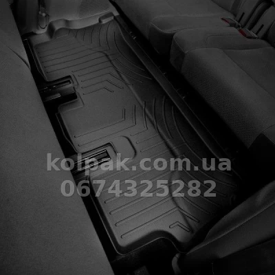 Floor mats for Infiniti QX80/QX56 2014-2018, 3 row, with raised edges, without console, rear, black, Weathertech 443363 Floor mats for Infiniti QX80/QX56 2014-2018, 3 row, with raised edges, without console, rear, black, Weathertech 443363 β photo 2