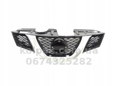 Решітка радіатора Nissan Rogue/Nissan X-Trail T32 2014-2017, чорна/хромована, без отвору для камери, AVTM, 185037990 Решітка радіатора Nissan Rogue/Nissan X-Trail T32 2014-2017, чорна/хромована, без отвору для камери, AVTM, 185037990 — фото 2