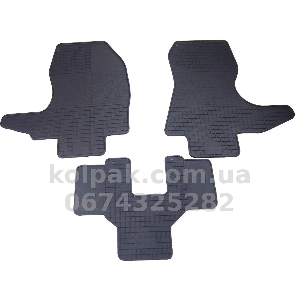 Floor mats for Ford Transit 1986-2000, 3 pcs, Polytep, 51684 Floor mats for Ford Transit 1986-2000, 3 pcs, Polytep, 51684 β photo 1