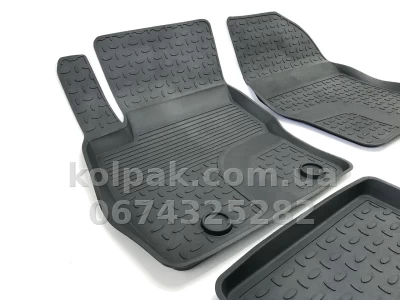 Floor mats for Ford Focus 2 2004-2011, Rubber, 5 pcs, Seintex, 01222 — photo 4