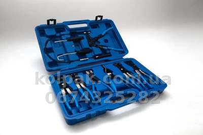 Set pliers for removal and installation hose clamps, pipes and hoses (9 pcs) MG50334 MAGMA — photo 2
