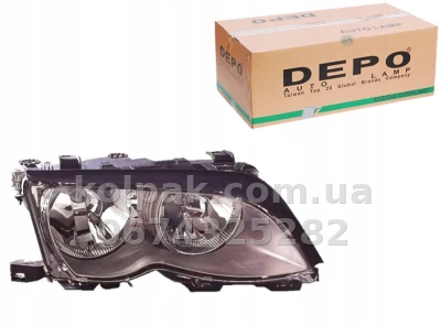 Front right headlight BMW 3-Series E46 2001-2006, with motor, H7, Depo, 444-1128R-LDEM2 Front right headlight BMW 3-Series E46 2001-2006, with motor, H7, Depo, 444-1128R-LDEM2 β photo 2