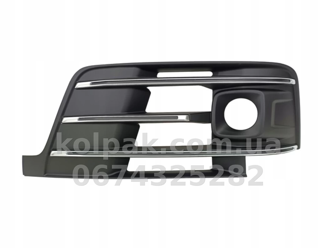 Ліва решітка бампера Audi Q7 2015-2020, S-Line, чорна, AVTM, 4M0807681EGXE, 181220915 Ліва решітка бампера Audi Q7 2015-2020, S-Line, чорна, AVTM, 4M0807681EGXE, 181220915 — фото 1
